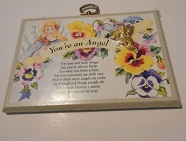 Vintage 1970 Paula Plaques Friendship 3D Effect Deadstock NOS You&#39;re An Angel - £11.18 GBP