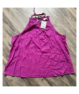 Knox Rose Tank Top Magenta Pink Purple High Apron Neck Womens Size XXL - $12.59