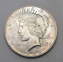 1922 Top 50 Silver Peace Dollar Vch Au Coin VAM-2C AN453 - £78.77 GBP