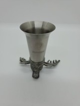 Jagermeister Stag Buck Elk Shot Glass Shooter Classic Logo Pewter and Stainless - £5.85 GBP