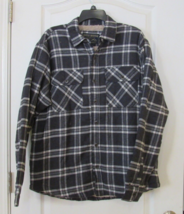 Grizzly Mountain Sherpa Lined Long Sleeve Shacket Gray Plaid Men&#39;s Sz M NWT - $461.01 MXN