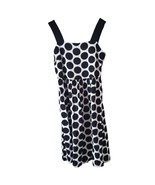 New Who What Wear Linen Black &amp; White Happy Dot Pristine Sleeveless Dress - £18.19 GBP