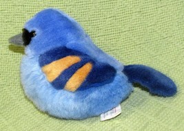 K &amp; M Blue Grosbeak Bird w/SOUND Wild International Republic Plush Audubon 5&quot; - £10.61 GBP