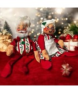 Vintage 1963 Annalee Mobilitee Dolls Santa &amp; Mrs. Claus Christmas Decor ... - $33.72 CAD