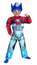 Optimus Prime Rescue Bot Toddler Muscle Costume, Red/Blue, 3T-4T - $88.21