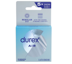 Durex Air Extra Thin, Transparent Natural Rubber Latex Condoms 3.0ea - £28.32 GBP