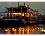 Goldenrod Show Boat St Louis  Missouri MO Show Boat City UNP Chrome Post... - £3.11 GBP