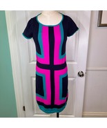 Lilly Pulitzer Sweater Dress Isabella Knit  Colorblock Navy Pink Teal Wo... - $33.00