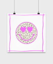 Inspirational Poster Leopard Happy Face Post-14x14  - $26.95