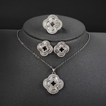 3pcs Pack 2022 New   silver color bride African Jewelry Set For Women Anniversar - £27.48 GBP