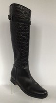 CLARKS Hopedale Wish Croc Embossed Black Leather Riding Knee High Boots (Size 7) - £39.92 GBP