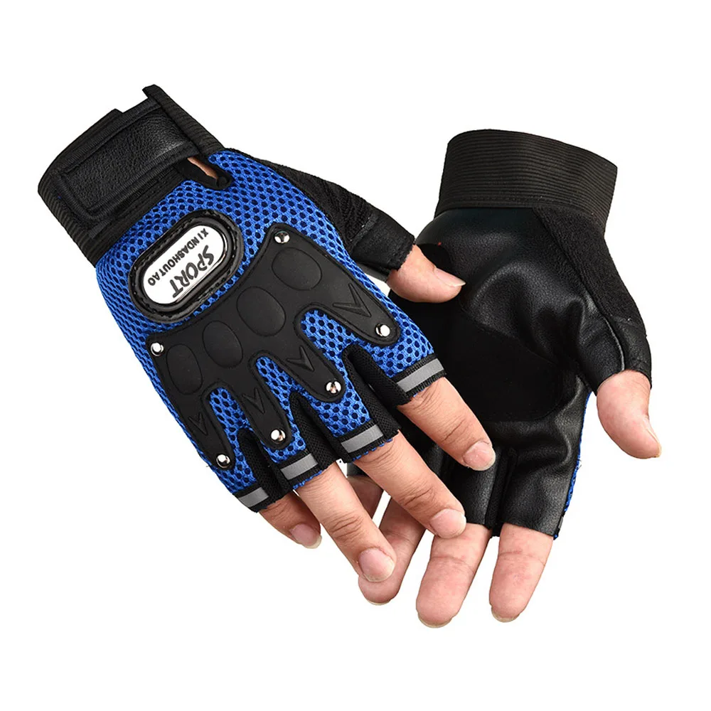 Breathable Motorcycle Gloves Motorbike Motocross Moto Fingerless GYM MTB... - £12.54 GBP