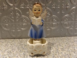 Vintage Angel Holy Water Wall Pocket God Bless Our Home Art Japan - £35.29 GBP
