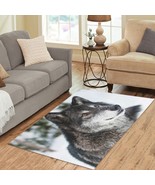 Wolf Wild Area Rug size 60&quot;x 39&quot; - £37.93 GBP