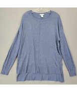H&amp;M Women Sweater Size M Blue Powder Classic Long Sleeve Round Neck Knit... - £9.90 GBP