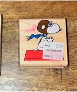 Rubber Stampede Vintage Peanuts Flying Ace Snoopy Wood Rubber Stamp A401C - £13.87 GBP