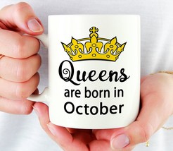 Queens Are Born in October, Birthday Gifts for Her, Birthday Girl, Gifts for Gir - £14.59 GBP