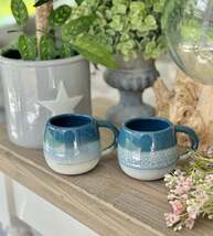 NEW! Mojave Glaze Espresso Blue Mug - Set Of 2 - $740.93 MXN