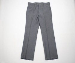 Vintage 80s Levis Mens Size 32x32 Knit Flared Wide Leg Chino Pants Gray USA - £61.82 GBP