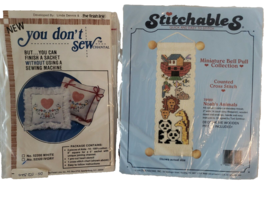 Cross Stitch Kit Lot of 3 Embroidery Needle Craft Patterns Bell Pull Cat... - $15.66