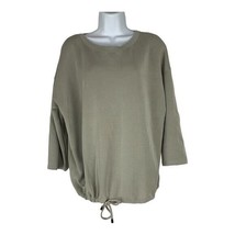 Rachel Zoe Women&#39;s Gray Long Sleeved Drawstring Hem Pullover Sweater Siz... - $22.44