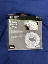 Commercial Electric UTP Patch Cable – Cat 6A – 50 ft – White – Open Box - $5.93