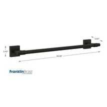 Franklin Brass Maxted 18 in. Towel Bar in Matte Black - £14.46 GBP