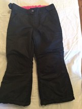 Size 6  6x small Swiss Tech snow pants winter ski insulated black pink g... - $18.99