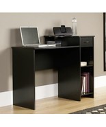 Small Student Desk Computer Laptop Workstation Dorm Black Wood Storage S... - £89.48 GBP
