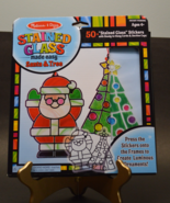 Melissa &amp; Doug Stained Glass Made Easy Santa &amp; Tree Ornaments Child’s Cr... - £7.11 GBP