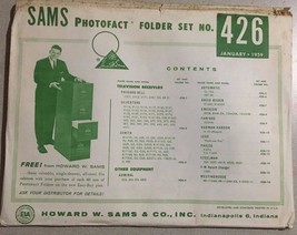 1959 SAMS Photofact vintage schematics folder set #426 Emerson Packard-B... - £7.77 GBP