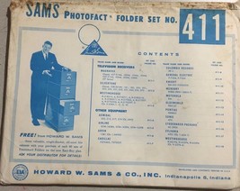 1958 SAMS Photofact vintage schematics folder set #411 Sonic Cadillac Po... - £7.81 GBP