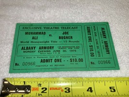 Muhammad Ali Vs Joe Bugner 1975 Unused Boxing Ticket Albany Armory Ny Usa - £19.91 GBP