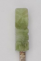 Collector Souvenir Spoon Mexico 3D Carved Figural Moss Green - £3.92 GBP