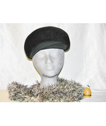 1960&#39;s Modernette Black Velvet Beret Hat Size 7 FREE SHIPPING - $34.29 CAD