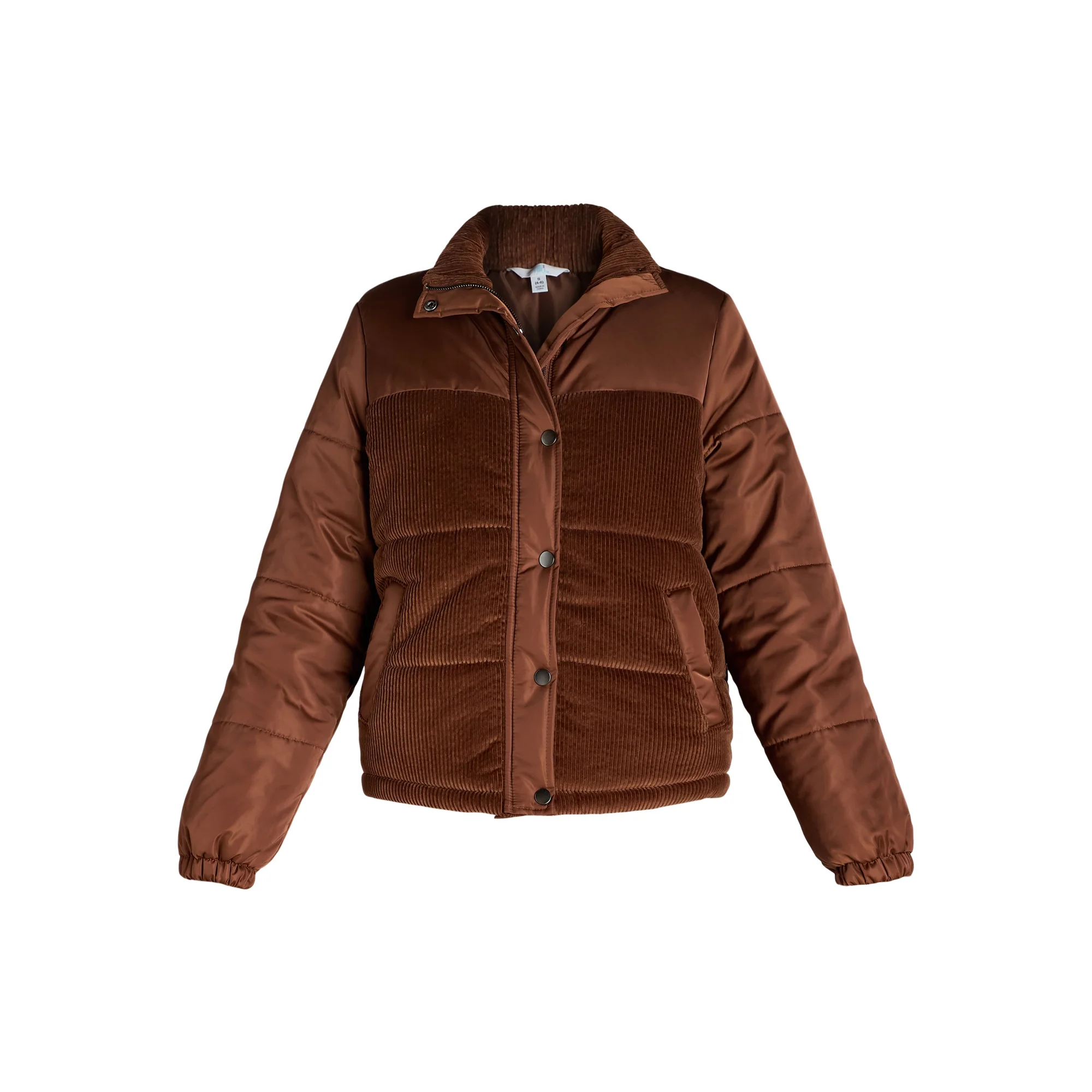 Time and Tru Womens and Womens Plus Mixed Media Puffer Jacket M 8-10 - $27.74 CAD
