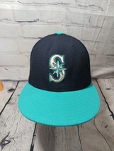 New Era 59Fifty Seattle Mariners Hat Cap Size 7 1/4 2 Tone  MLB Baseball - £12.65 GBP