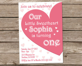 Sweetheart Birthday Party Invitation / Valentine Birthday Invitation - £6.27 GBP