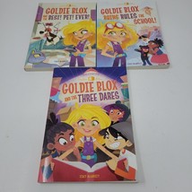 Lot of 3 Goldie Blox Books- Goldie Blox and Three Dares Best Pet Friend McAnulty - £7.50 GBP