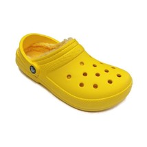 Crocs Classic Lined Slip On Clogs Shoes Mens 5 Womens 7 Sandals Lemon Ye... - $48.24