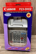 Canon P23-DH V Printing Calculator Desktop 2-Color w/Adaptor &amp; Paper NIB - $19.78
