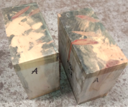 Two Kiln Dried Flame Boxelder Bowl Blanks Lathe Turning Blocks 6&quot; X 6&quot; X 3&quot; A - £35.57 GBP