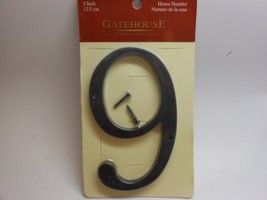Gatehouse House Number &quot;9&quot; Black (5 inches) - $7.33