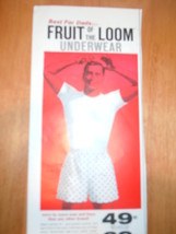 Vintage Fruit of the Loom Magazine Advertisements 1960 - $5.99