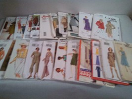 Lot of 20 Vintage Patterns 80&#39;s 90&#39;s Kwik Sew, McCalls, Butterick Dresses Suits - £20.54 GBP