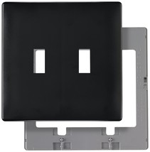 Legrand-Pass & Seymour SWP2BKCC10, Toggle Screwless Wall Plate with Plastic Sub- - $7.57