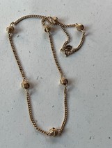 Avon Signed Goldtone Chain w Small Knot Beads Necklace – chain is 16 inches long - £10.42 GBP