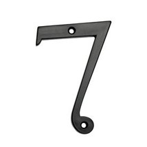 4 Inch Solid Zinc Number: 7 Antique Brass House Number - $7.92