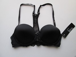 Felina 23533 Caress Too Pushup Racerback Front Closure Demi UW Bra Black 32B $36 - £13.94 GBP