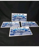 NEW SEALED Ford Logo Oval Embossed Metal License Plate Sign LOT OF 4 - £17.83 GBP